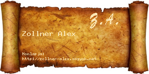 Zollner Alex névjegykártya